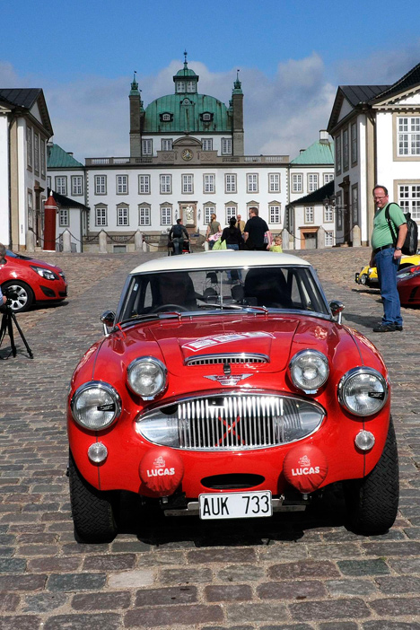 Bedste klassiker ved Fredensborg var en Austin Healey 3000 fra 1964 først af svenskerne K G Schildt og Hans Sylvan.
(Foto: Jokum Tord Larsen)